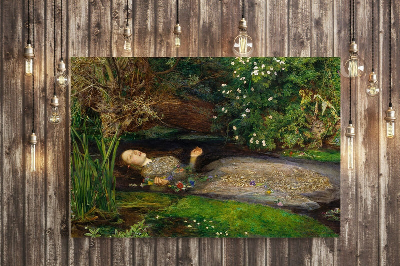 Canvas Wall Art - John Everett Millais Ophelia Framed Print With Premium Varnish Finish