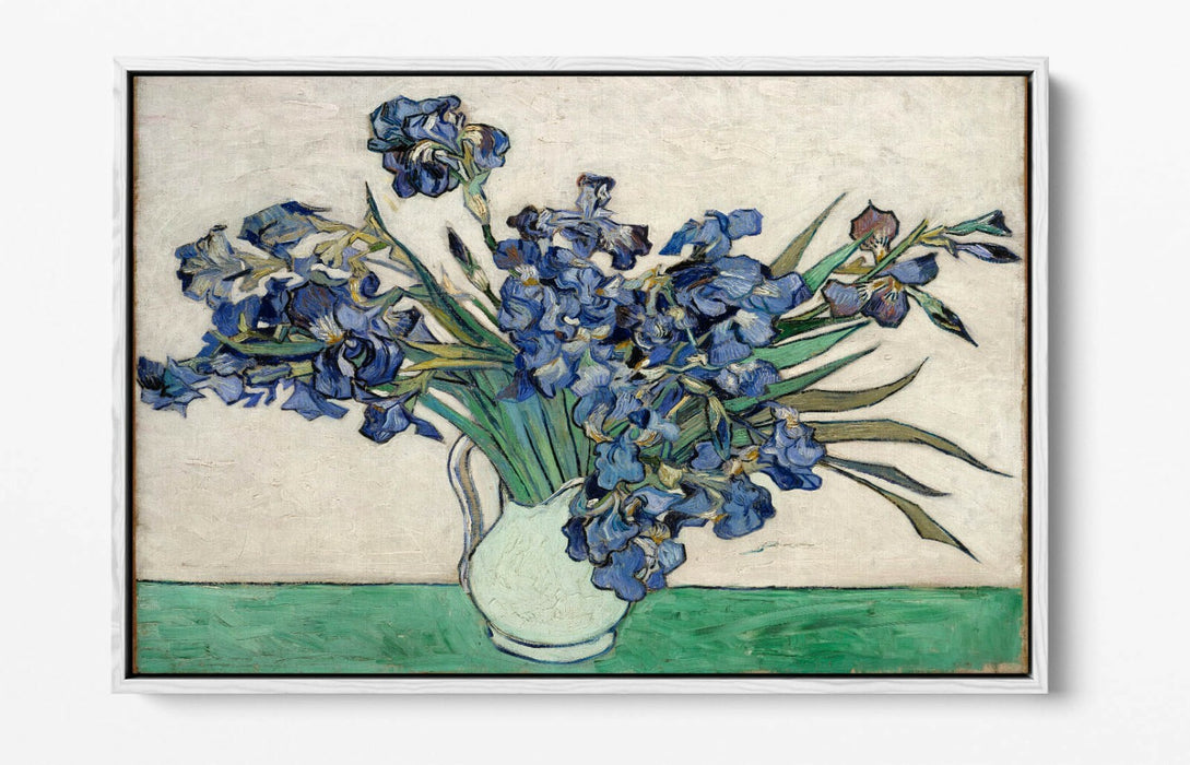 VINCENT VAN GOGH "IRISES" 1890 -FLOAT EFFECT CANVAS ART PRINT- FAMOUS PAINTING