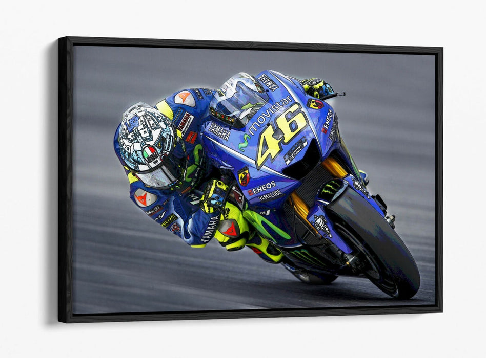 Canvas Wall Art - Valentino Rossi Float Effect Canvas Print | Handmade UK Art