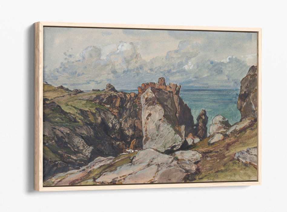 Float Effect Canvas Art | Coastal Seascape Print On 30mm Deep Frame – Handmade