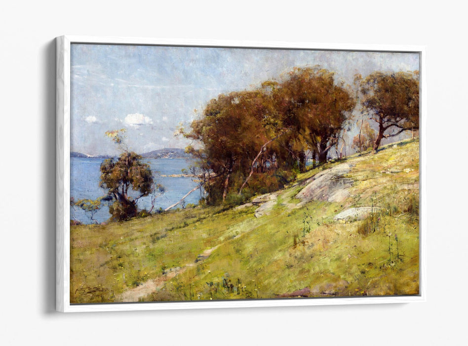Canvas Wall Art - Arthur Streeton Cremorne Pastoral Float Effect Print on Premium Frame