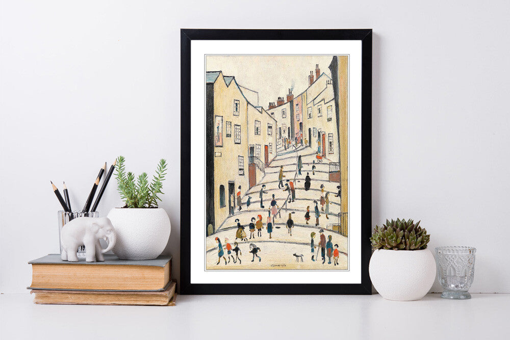 Crowther Street People FRAMED WALL ART PRINT ARTWORK PAINTING LS Lowry Style