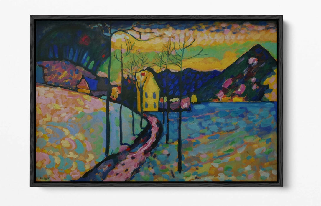 Canvas Wall Art - Kandinsky Winter Landscape | Float Effect Frame, Ready to Hang