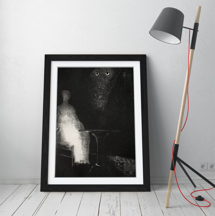 Framed Wall Art - Odilon Redon Haunted House Painting | UK Handmade Wood Grain Frame