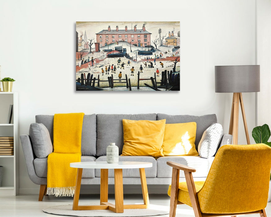 The Cricket Match People CANVAS WALL ART PRINT ARTWORK PAINTING LS Lowry Style