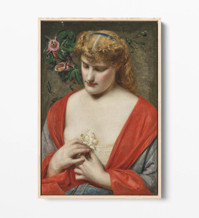 FREDERICK SANDYS, PASSION FLOWERS -FLOAT EFFECT CANVAS WALL ART PRINT