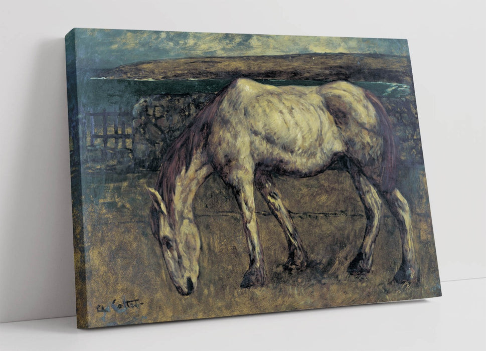 Canvas Wall Art – Charles Cottet Old Horse Painting | Handmade Ready to Hang Print