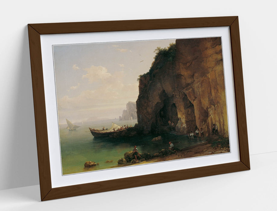 Framed Wall Art - Sorrento Coast Poster Print by Thomas Ender | UK Made Woodgrain Frame