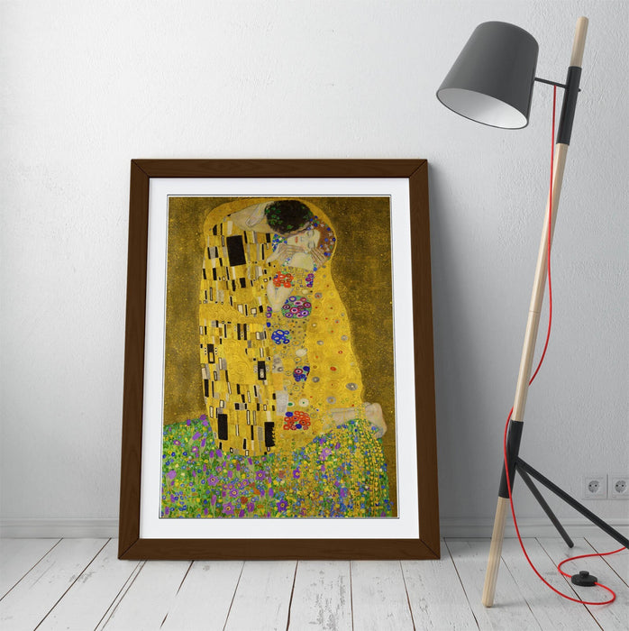 Gustav Klimt The Kiss Framed Wall Art - Handmade UK Art Poster Print