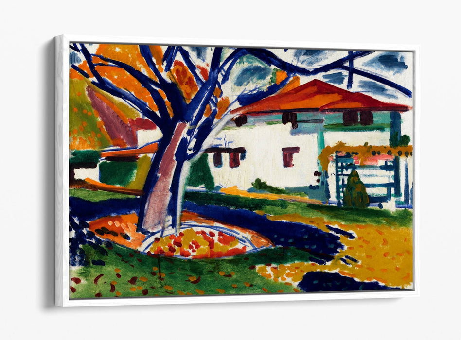 Canvas Wall Art Print - Blue Trees Artwork With Float Effect Canvas Frame