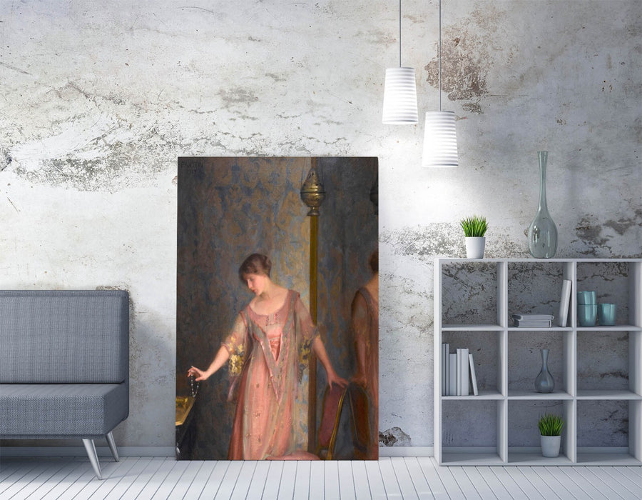 Canvas Wall Art | William McGregor Paxton Rose and Blue Floral Print on Archival Grade Canvas