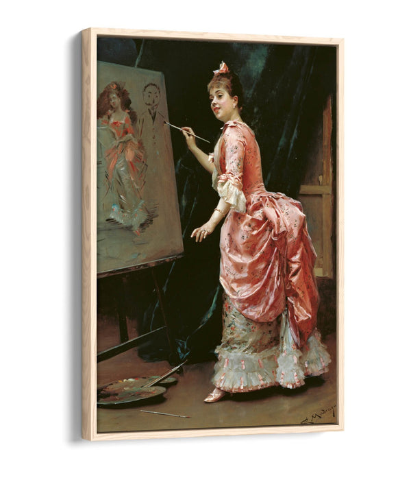 Canvas Wall Art Raimundo Madrazo Mischief Model | Handmade Float Effect Canvas Print