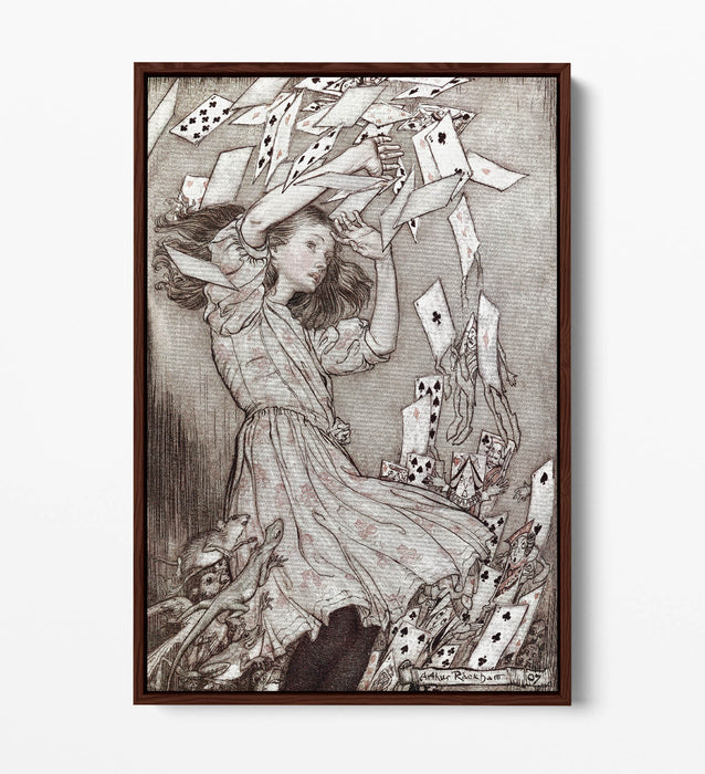 Alice in Wonderland Canvas - Float Effect Wall Art Print with 30mm Deep Frame