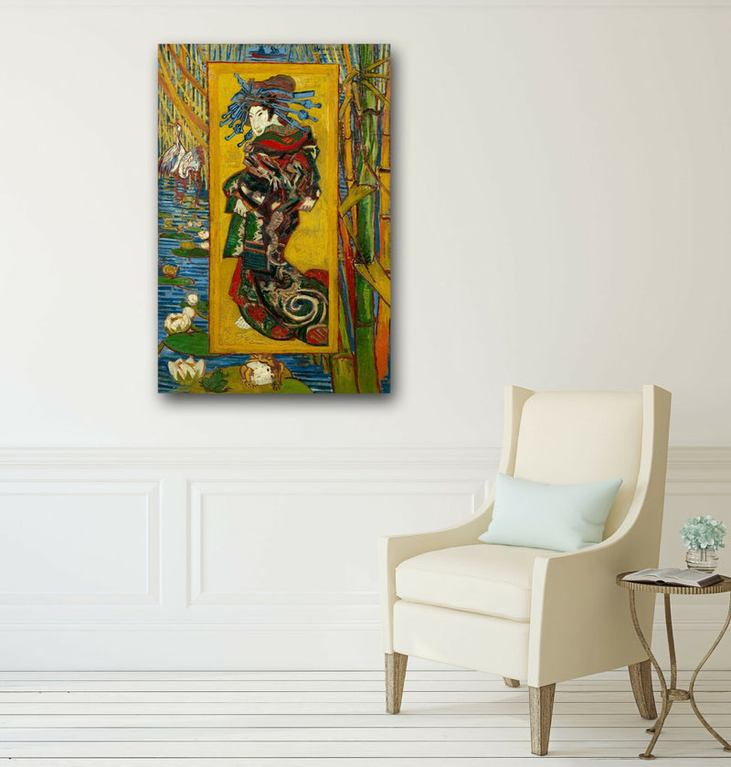 Van Gogh Canvas Art - Japanese Oiran Painting | Premium Framed Wall Print