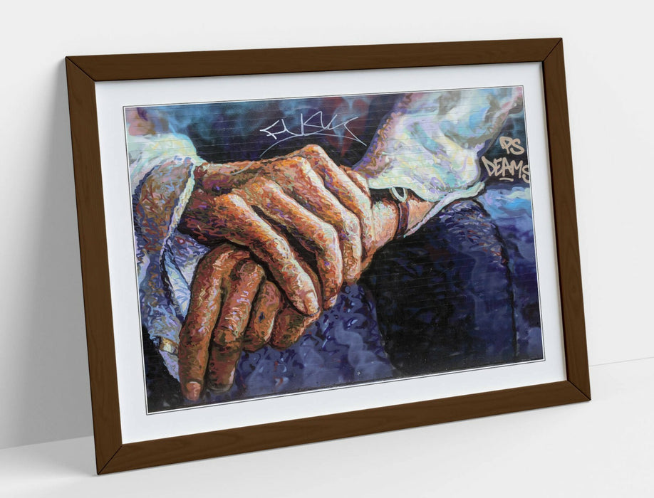 Banksy Framed Poster – London Street Art Print With Matte Paper & UK Handmade Frame