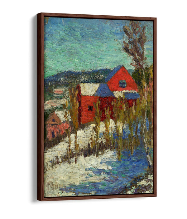 Canvas Wall Art – KONRAD MAGI Landscape With Houses | Float Effect Canvas Print