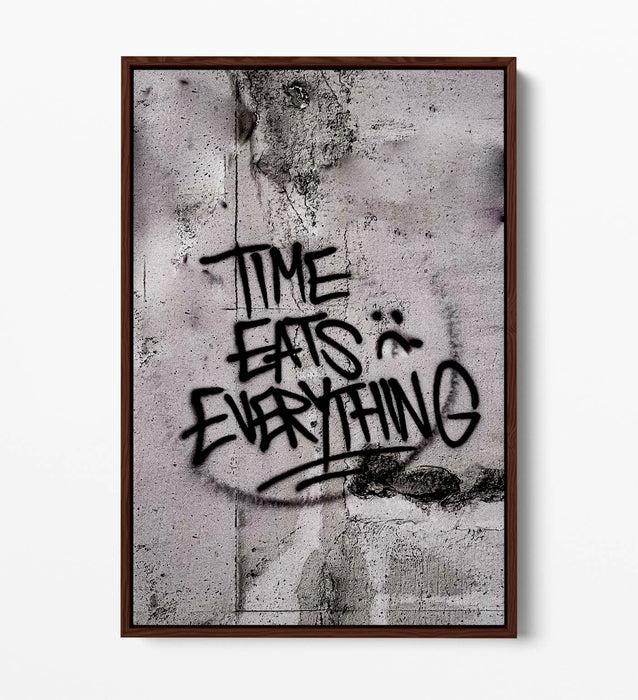 Canvas Wall Art – Graffiti Quote Print With Float Effect Canvas & Premium Frame