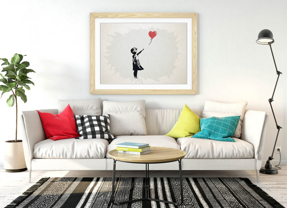 Banksy Graffiti Poster - Framed Wall Art With Watercolour Style Print, Ready To Hang
