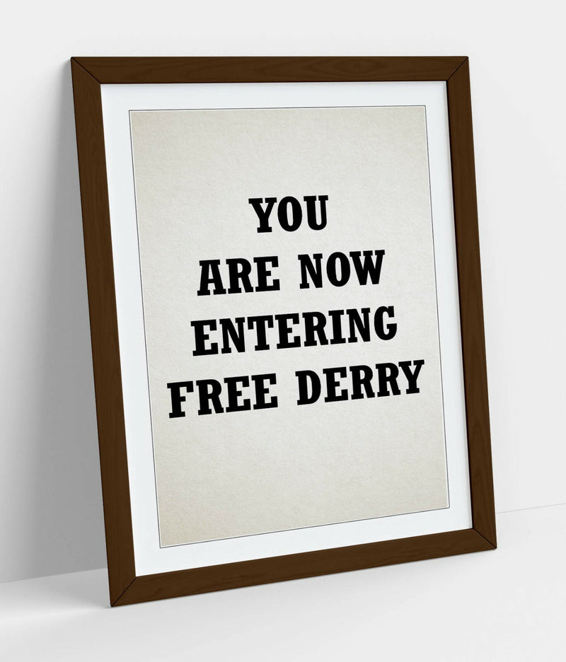 Derry Wall Art – Handmade Framed Wall Art With Woodgrain Frame & Matte Paper