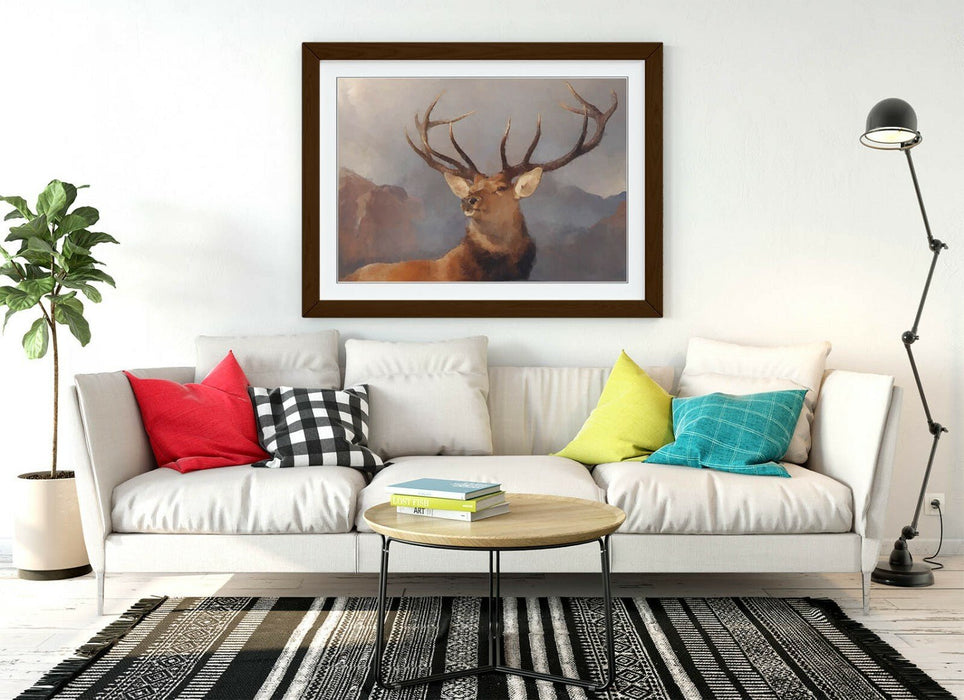 Framed Poster Art - Handmade Watercolour Wall Art Prints With Woodgrain Frame Design