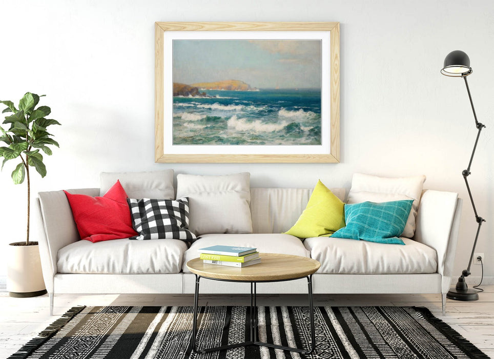 Framed Art Poster - Beatrice Bright Trevose Head Cornwall Print with MDF Wood Frame