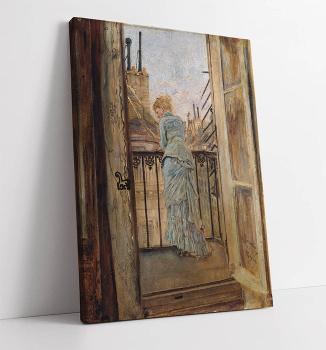 Canvas Wall Art - Anton Romako Balcony Artwork Print | Handmade Canvas Art Print