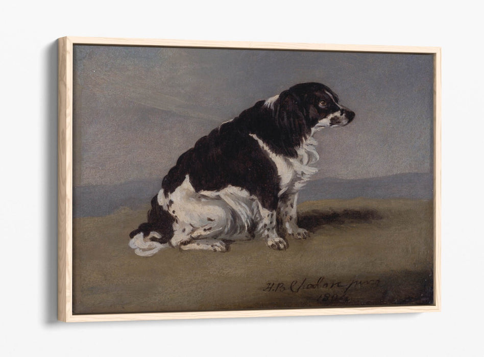 HENRY BERNARD CHALON, DUCHESS OF YORK'S SPANIEL -FLOAT EFFECT CANVAS ART PRINT