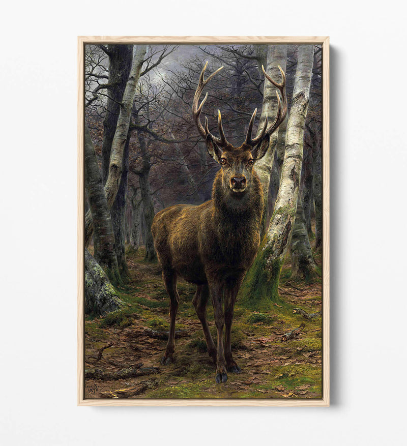 Float Effect Canvas Art - Rosa Bonheur King of The Forest Premium Wall Print