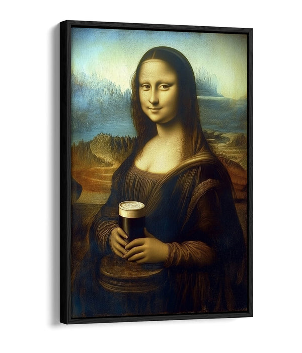 Canvas Wall Art – Mona Lisa Funny Float Effect Print on Premium Frame