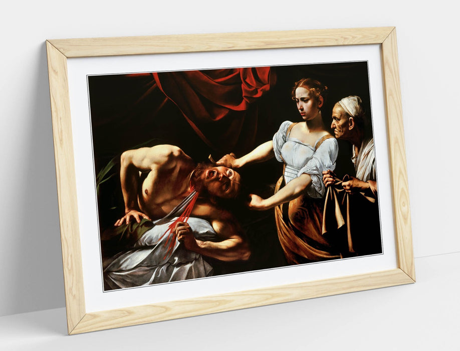 Caravaggio Wall Art – Framed Classic Painting Poster | Judith Beheading Print 4 Sizes