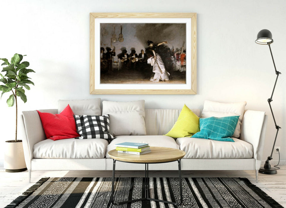 Street Art Framed Poster – Spanish Dancer Print | Handmade UK Frame, Matte Paper