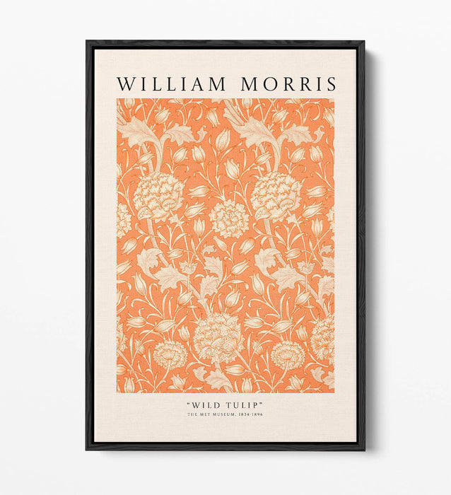 WILLIAM MORRIS 'WILD TULIP' FLORAL HOME DECOR FLOAT EFFECT CANVAS ART PRINT