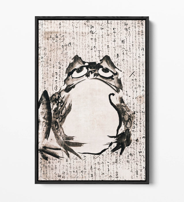 Vintage Frog Canvas – Japanese Frog Art Float Effect Canvas Wall Art Print