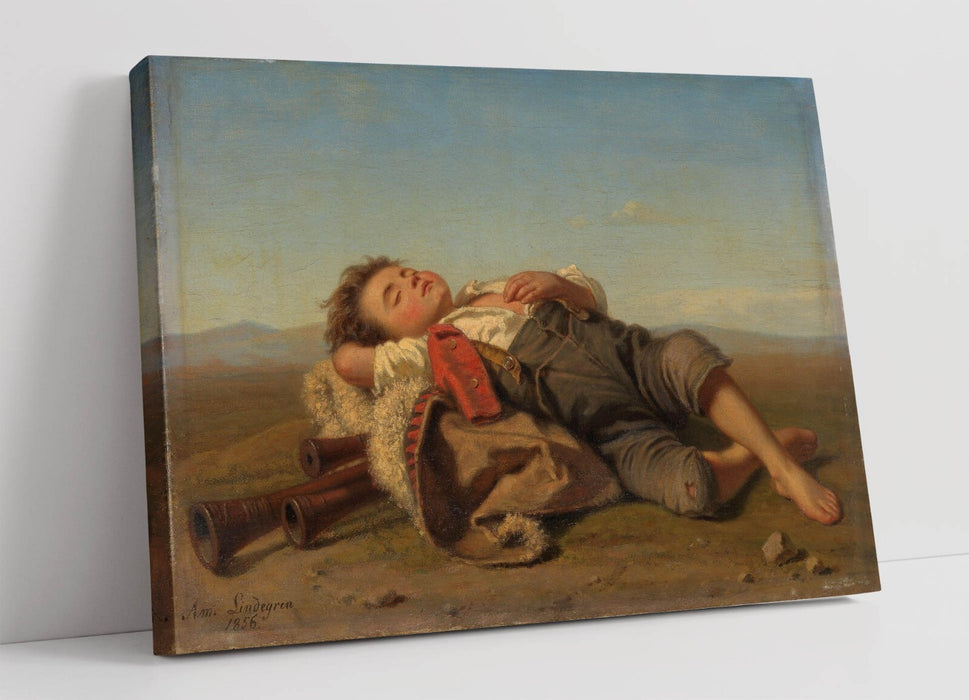 Canvas Wall Art | Sleeping Shepherd Painting with Scratch Resistant Finish & Custom Frame