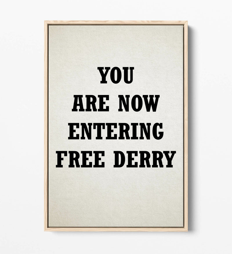 Float Effect Canvas Art – Handmade Derry Print | Vibrant Wall Decor UK