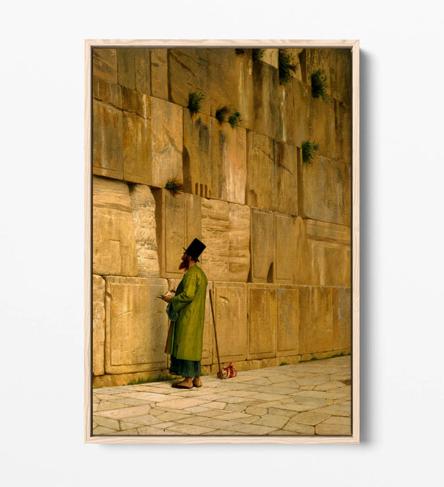 JEAN-LEON GEROME, THE WAILING WALL -FLOAT EFFECT CANVAS WALL ART PRINT
