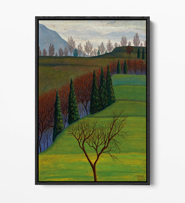 LUIGI RUSSOLO, IN COLLINA -FLOAT EFFECT CANVAS WALL ART PRINT