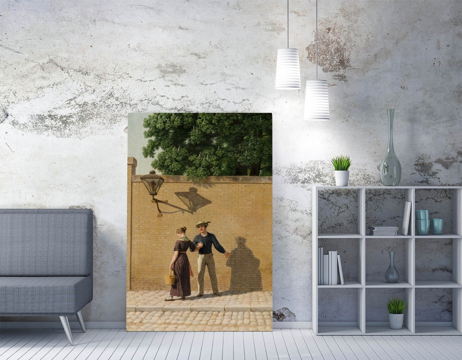Canvas Art Print - Christoffer Eckersberg Sailor Leaving Painting on Custom Frame