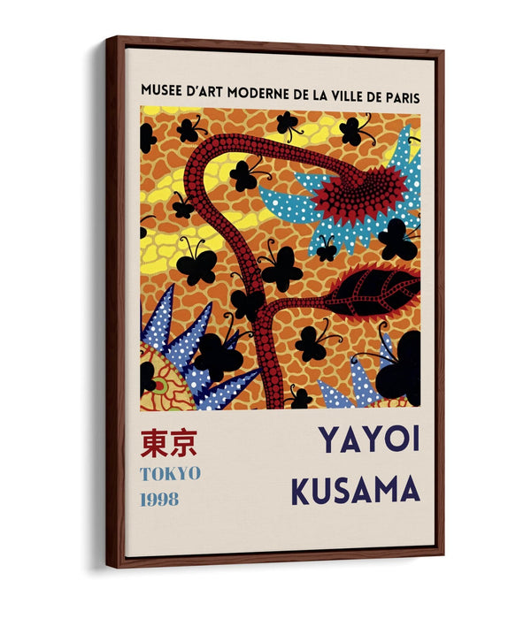 YAYOI KUSAMA FLOWER FLORAL CONTEMPORARY DECOR FLOAT EFFECT CANVAS ART PRINT