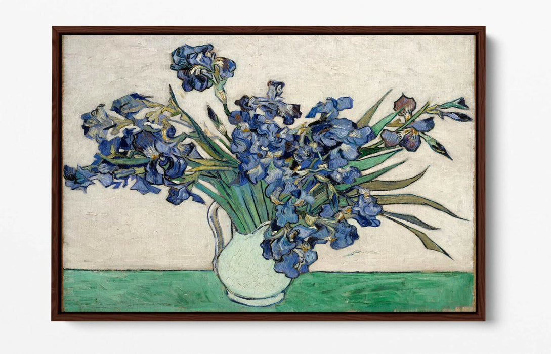 VINCENT VAN GOGH "IRISES" 1890 -FLOAT EFFECT CANVAS ART PRINT- FAMOUS PAINTING