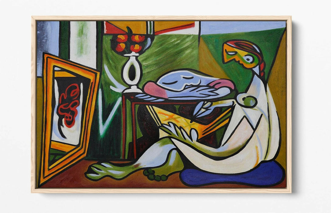 Canvas Wall Art – Pablo Picasso Print | Float Effect Canvas, Green Blue Modern Decor