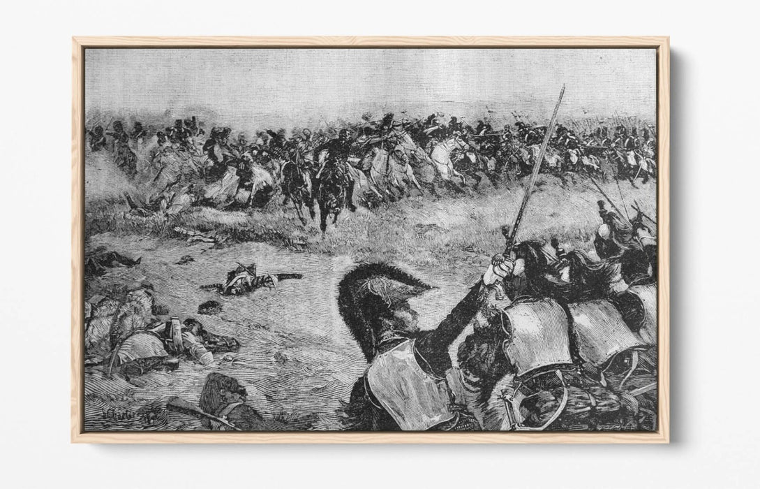 Canvas Wall Art - Battle Of Waterloo Print | UK Handmade Float Effect Frame