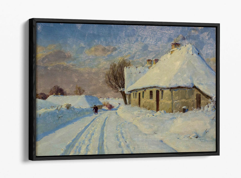 H.A BRENDEKILDE, SUNSHINE ON A WINTER DAY -FLOAT EFFECT CANVAS WALL ART  PRINT