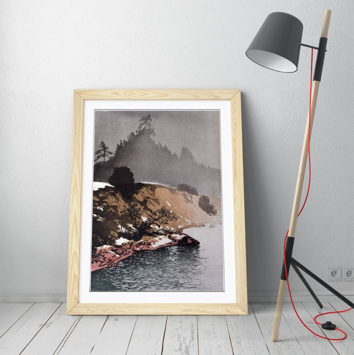 Framed Wall Art – Hans Frank Snow On The River | Handmade UK Print