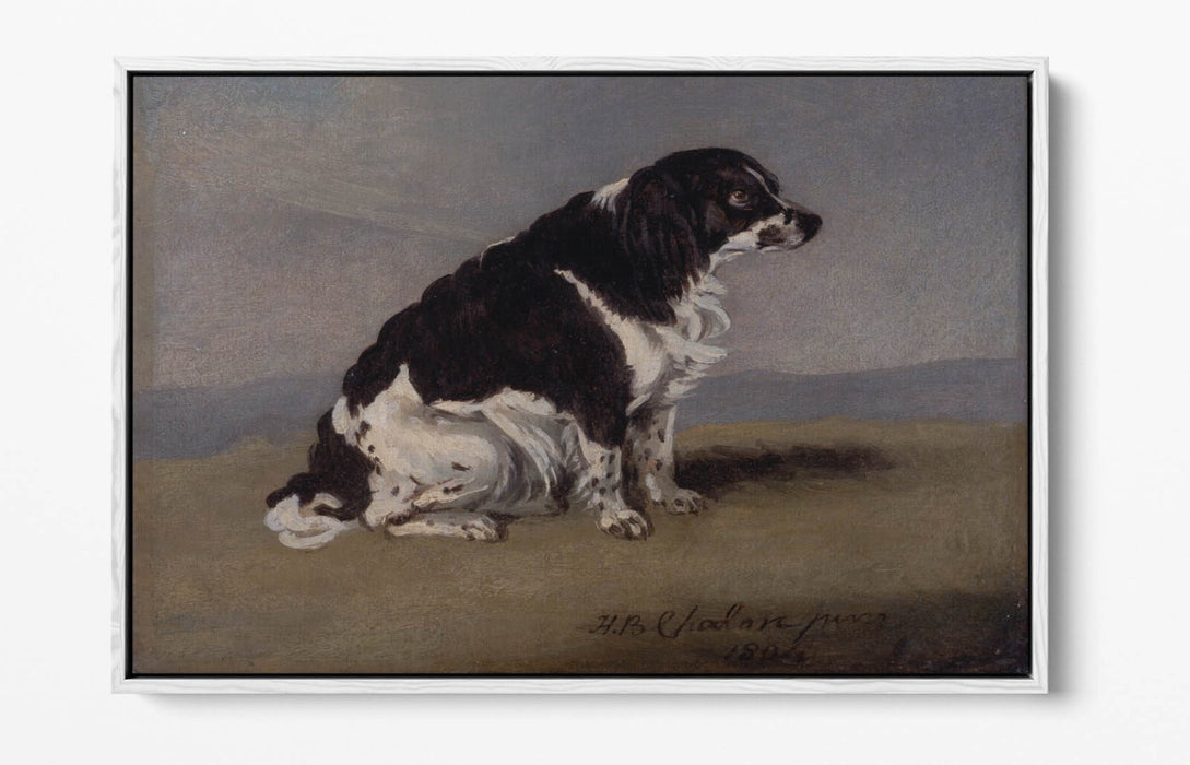 HENRY BERNARD CHALON, DUCHESS OF YORK'S SPANIEL -FLOAT EFFECT CANVAS ART PRINT