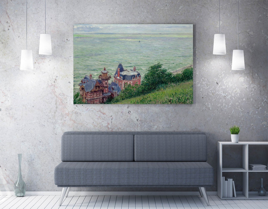 GUSTAVE CAILLEBOTTE, VILLAS AT TROUVILLE -CANVAS WALL ARTWORK PICTURE PRINT
