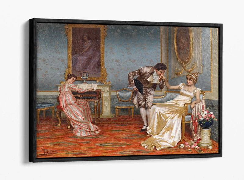 Float Effect Canvas Art - Vittorio Reggianini The Suitor | Premium 30mm Deep Frame
