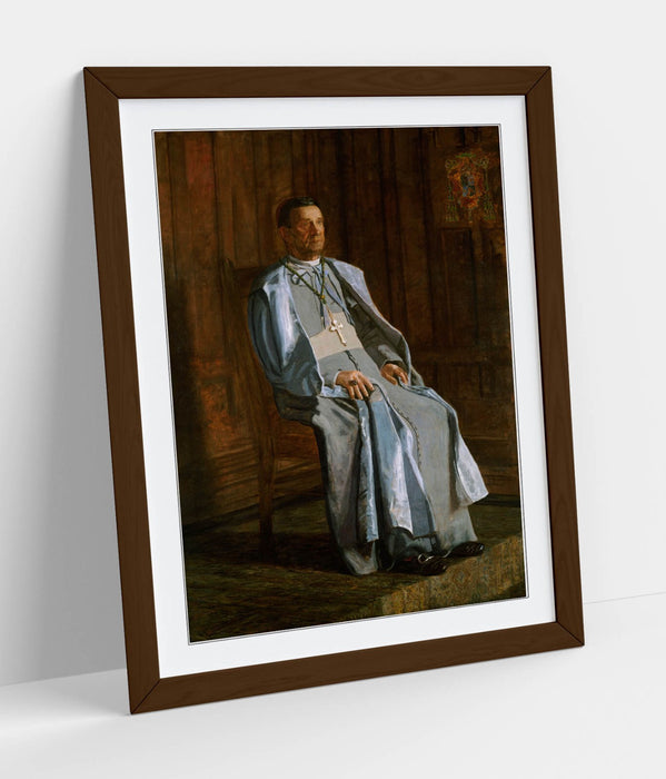 Framed Wall Art - Thomas Eakins Print With Wood Grain Frame, Matte Paper