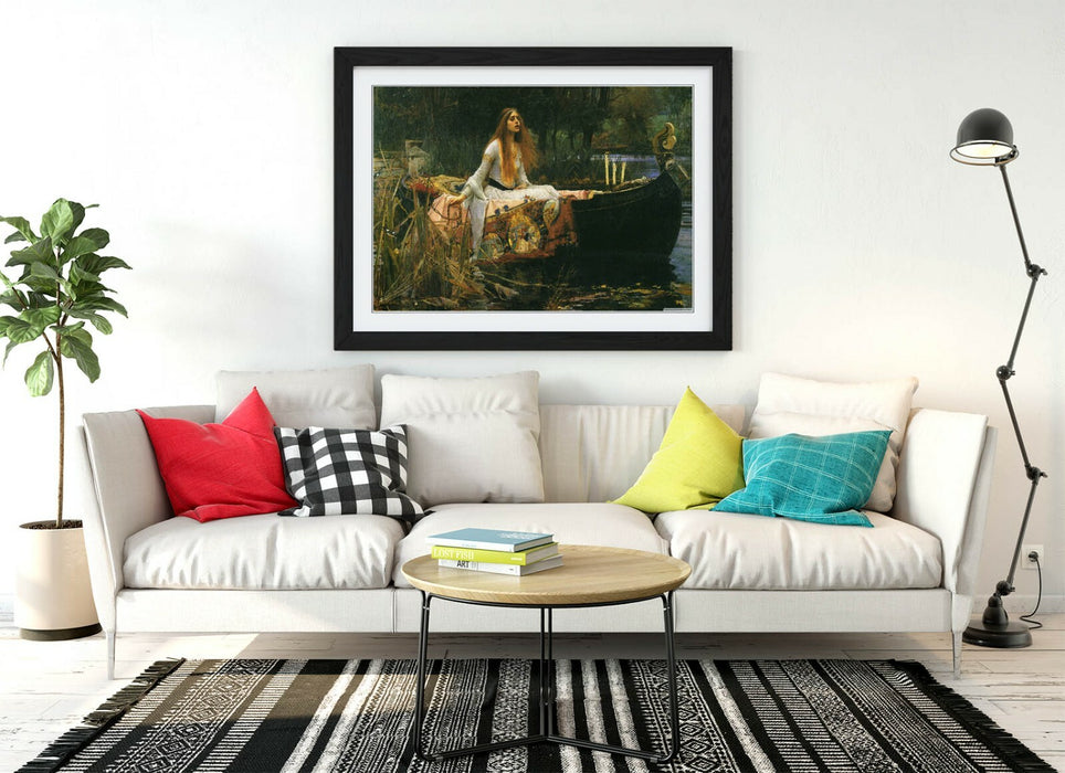 JOHN W WATERHOUSE, THE LADY OF SHALOTT -ART FRAMED POSTER PICTURE PRINT ARTWORK