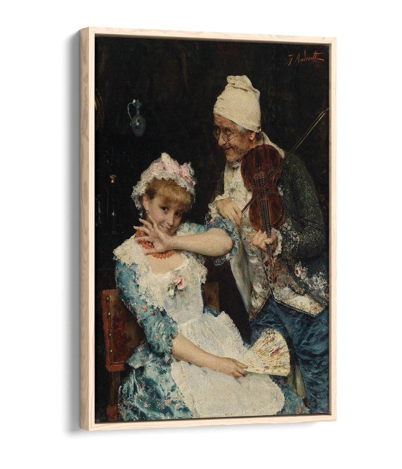 Float Effect Canvas Art - Federico Andreotti Musician Print | Premium 30mm Frame